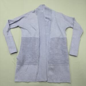 Lululemon Womens 4 Merino Wool Open Front Long Cardigan Wrap Sweater Luxury